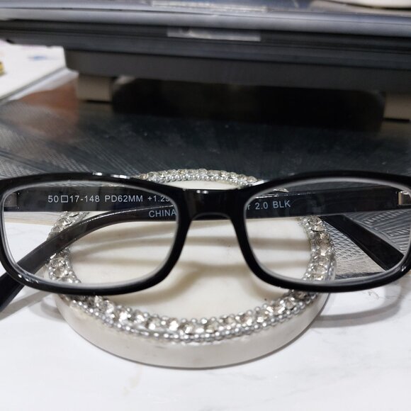 Unisex Simple Reader's Reading Glasses 1.25 MS0622 Carter 2.0 BLACK - Picture 8 of 8